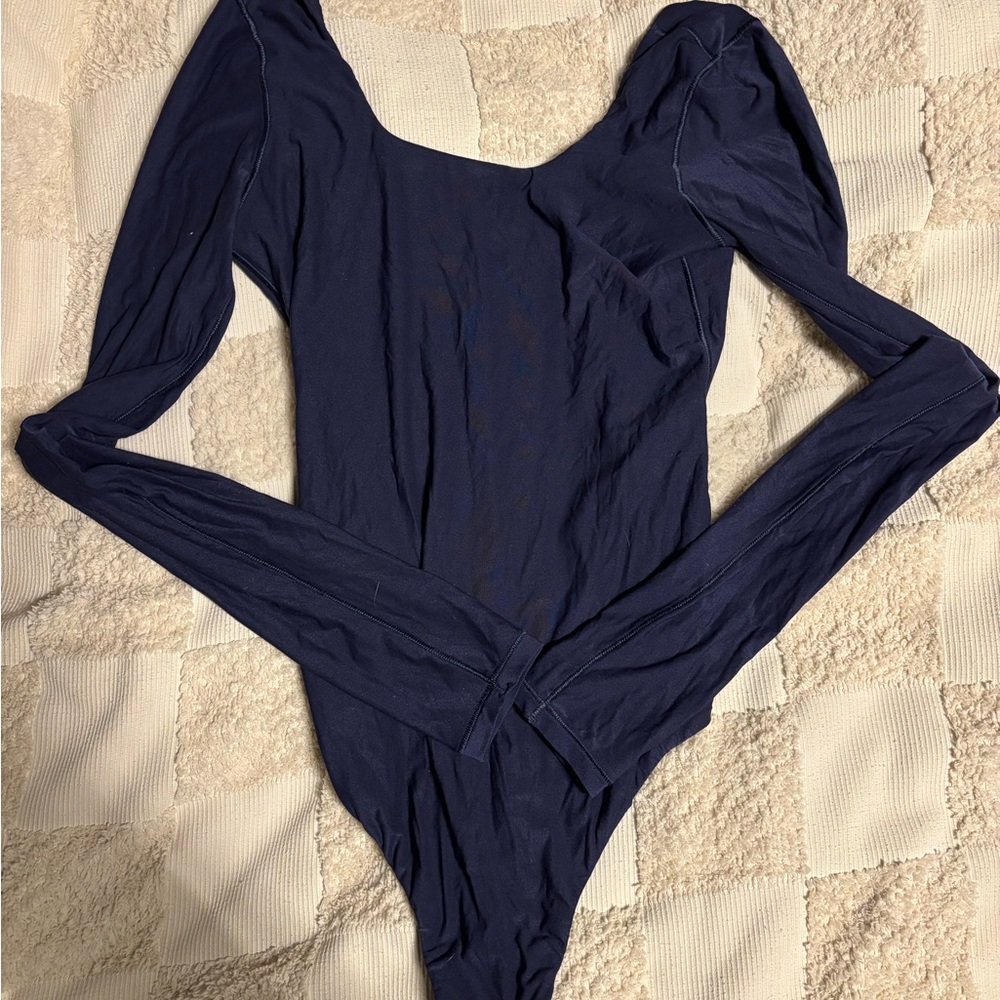 Aerie Midnight Blue Long Sleeve Bodysuit